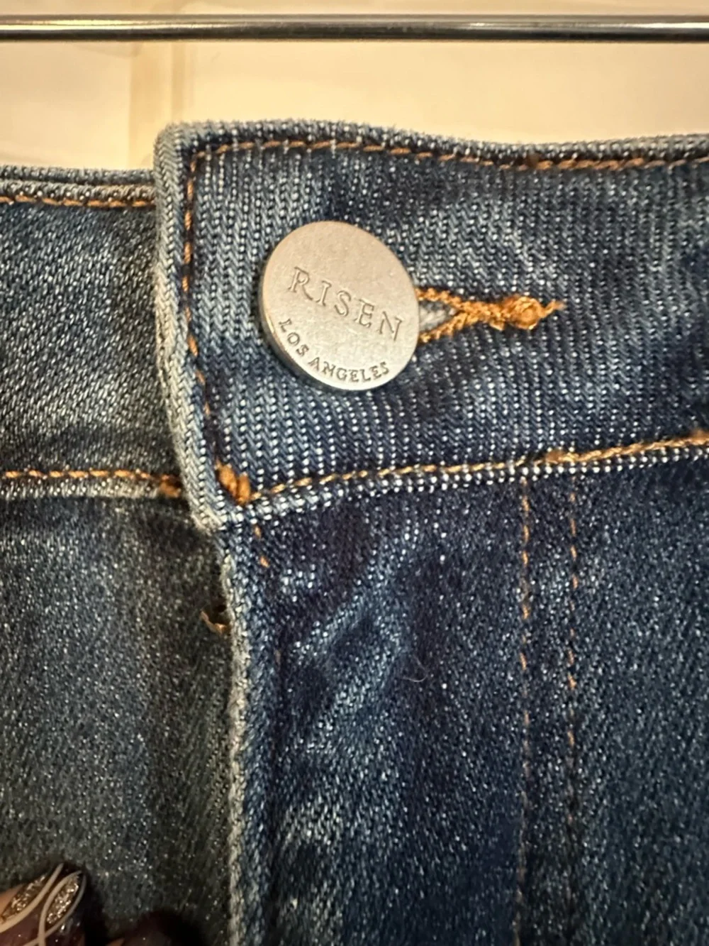 RISEN Distressed Denim Mini Skirt| Raw Hem Mid-Rise|‎ Size: XL